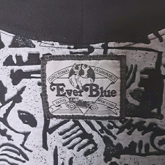 VINTAGE c80s EVER BLUE Crop Mock Neck Pullover - Picture 7 of 8